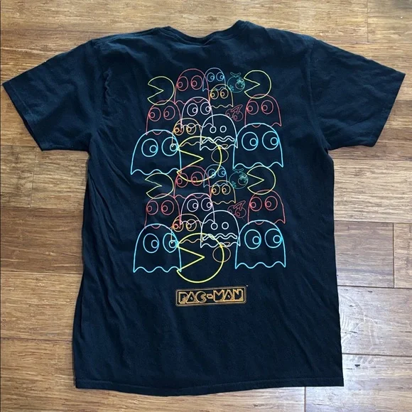 Vintage Pac-Man Neon Graphic T-Shirt — Size L - Picture 6 of 7